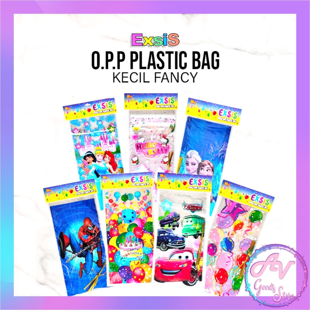 

plastik bingkisan ulang tahun / birthday goodie bag / OPP PLASTIK BAG KECIL 20*41 cm