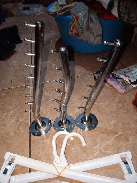 Gantungan Baju Suling Tempel Tembok 9 Titik (paku) Hanger (l)