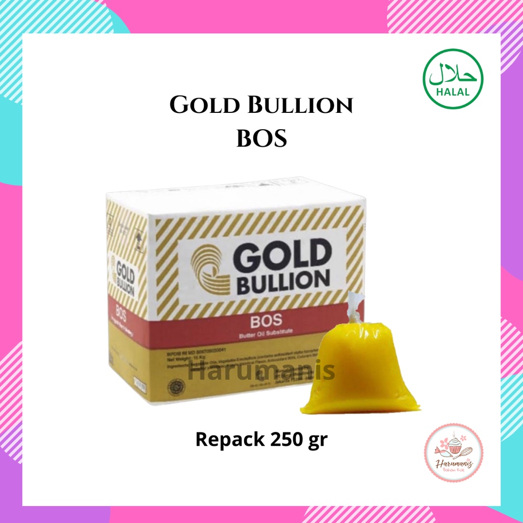 

Gold Bullion BOS Roombutter Butter Oil Substitute Repack 250gr