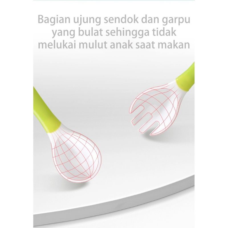 sendok garpu makan anak set