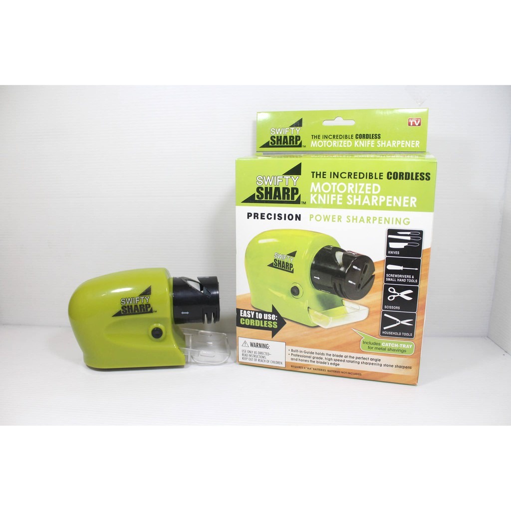 Swifty Sharp Asahan Pisau Otomatis Motorized Knife Sharpener - Pengasah Pisau Swifty Sharp Pengasah Pisau Elektronik Pengasah Pisau Listrik Pengasah Pisau Baterai