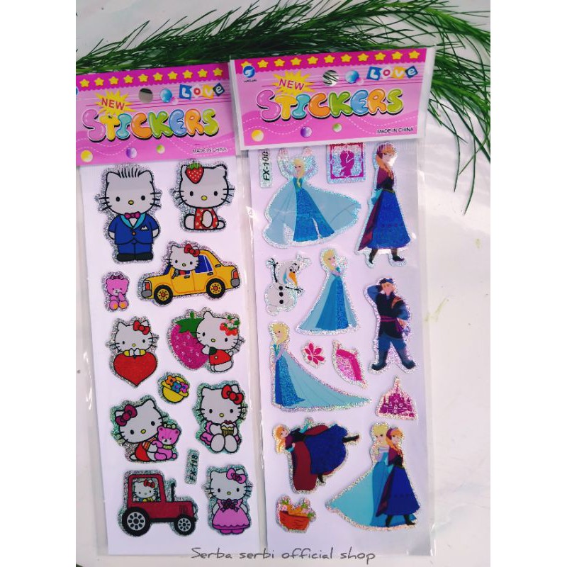 

STICKER TIMBUL GLITTER KARAKTER LUCU MURAH