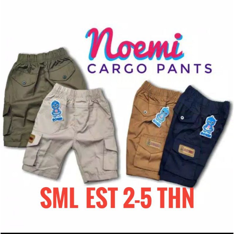 Celana Pendek Chinos Anak Laki Laki Cargo Original Noemi Usia 2 3 4 5 Tahun