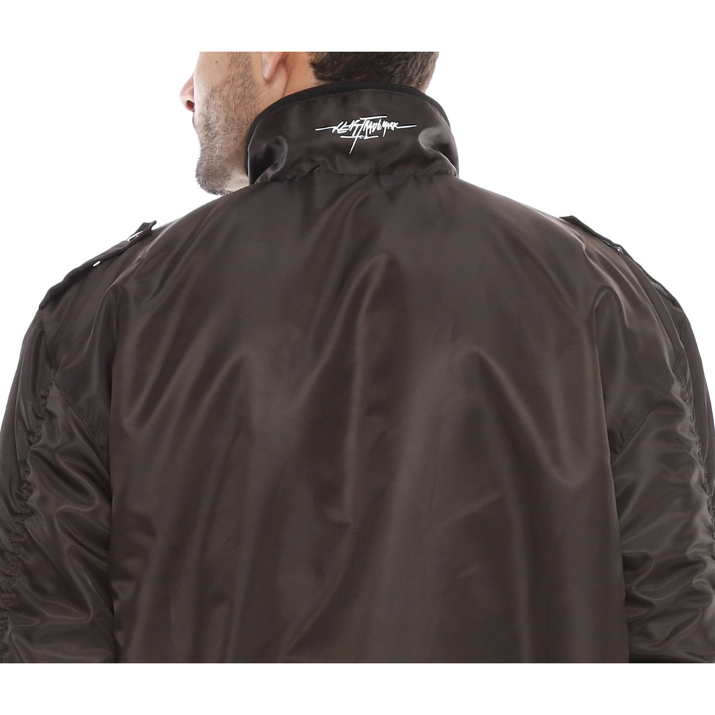Kent Jaket Pria Bomber Pilot Word Brown