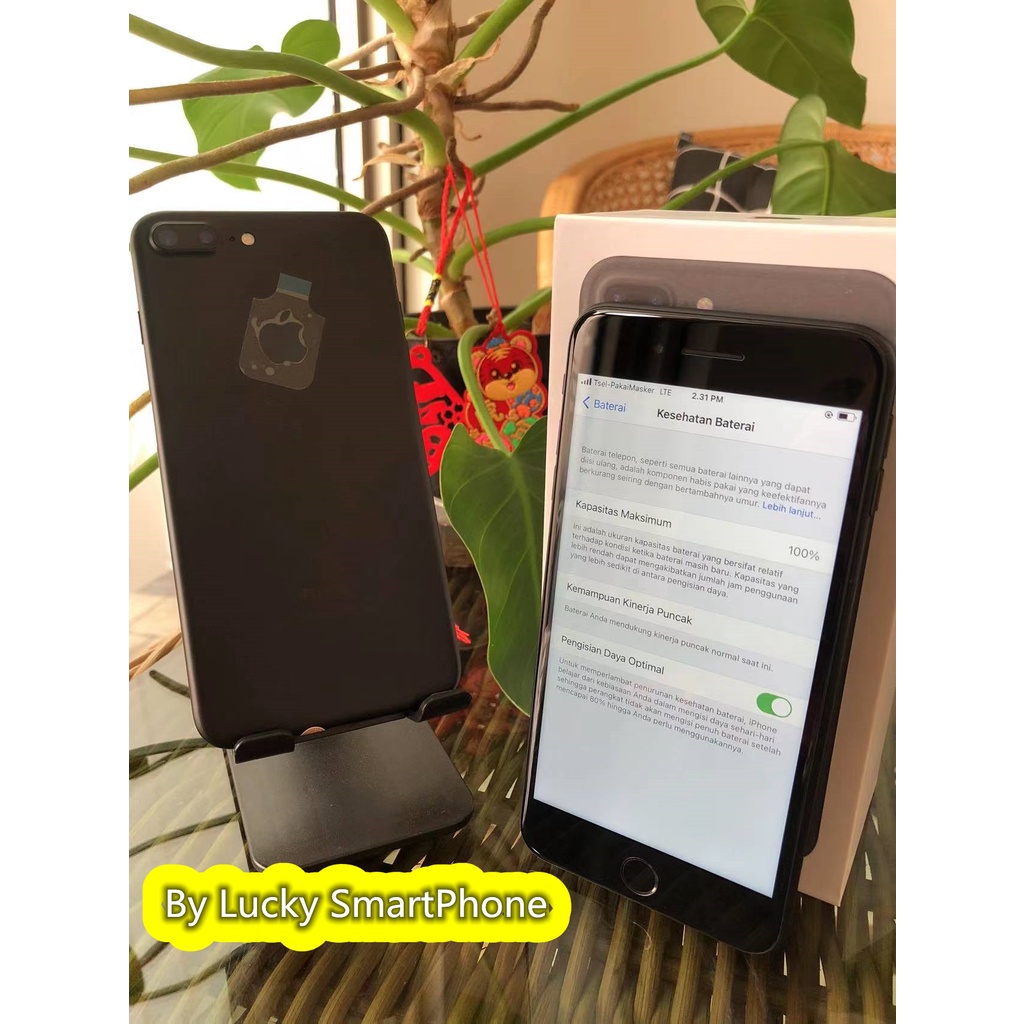 iPhone7Plus 32GB All Sim Silent Fullset Original Second Mulus100% Like New 3utools All Green (Garansi 1 Tahun)-1