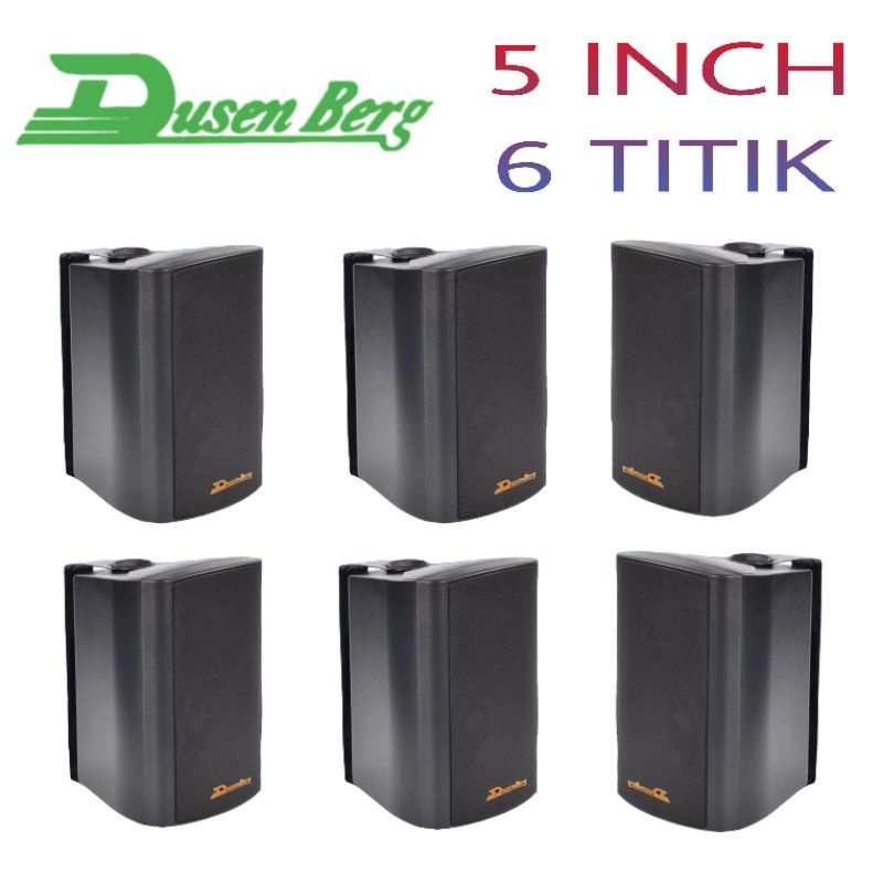 Paket Sound DUSENBERG 5 In, Cafe, Restoran, Gudang, Sekolahan, Amplifier Connect Smart tv, Speaker 6 Titik