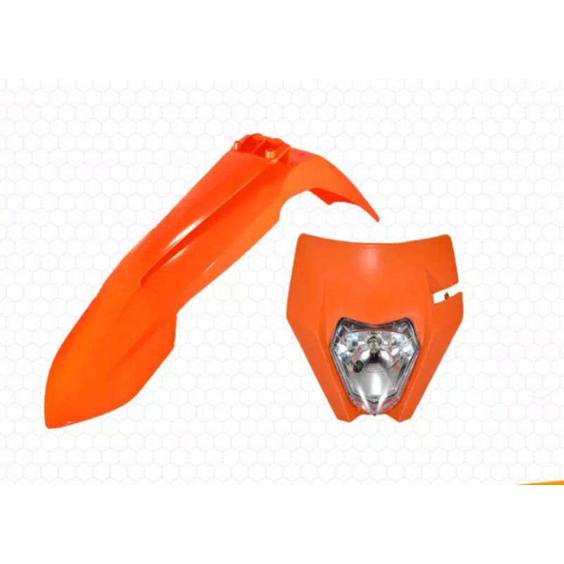 paket spakbor depan dan headlamp ktm 250 2017 spakbor depan ktm dan lampu depan ktm 250 2017