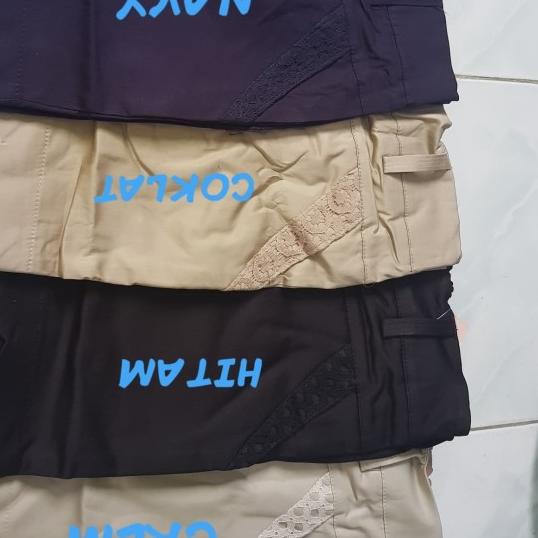 ➺ celana pendek katun brukat / celana pendek kantong brukat ➳