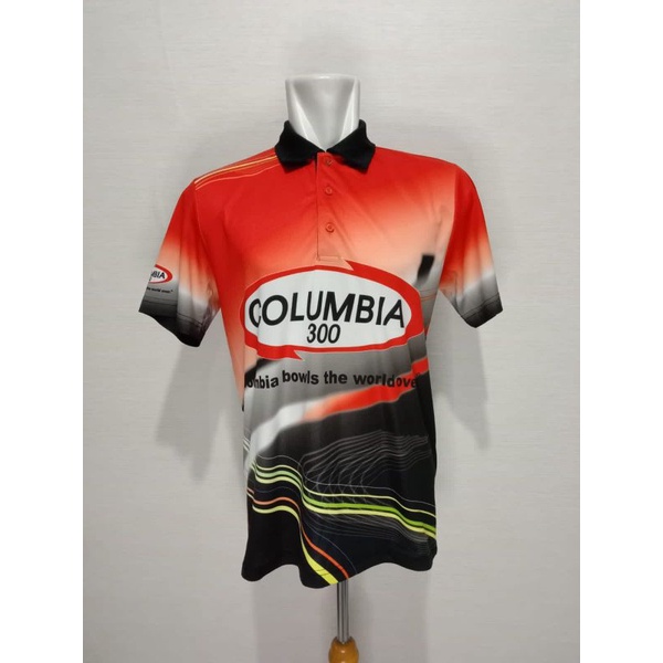 Polo shirt Kaos polo Columbia 300 merah kombinasi