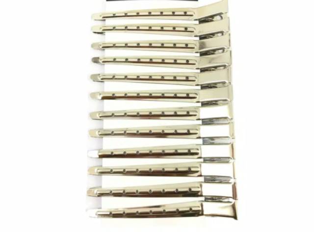 12pcs!! Jepit Bebek Stainless  jepit bebek Stainless Stenlis Penjepit Rambut Salon Lusinan