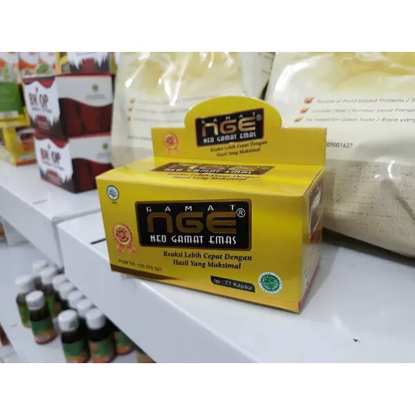 Kapsul NGE Gamat Gold Paling Laris Dan Paling Murah N.G.E Neo Gamat Emas Isi 77 Kapsul