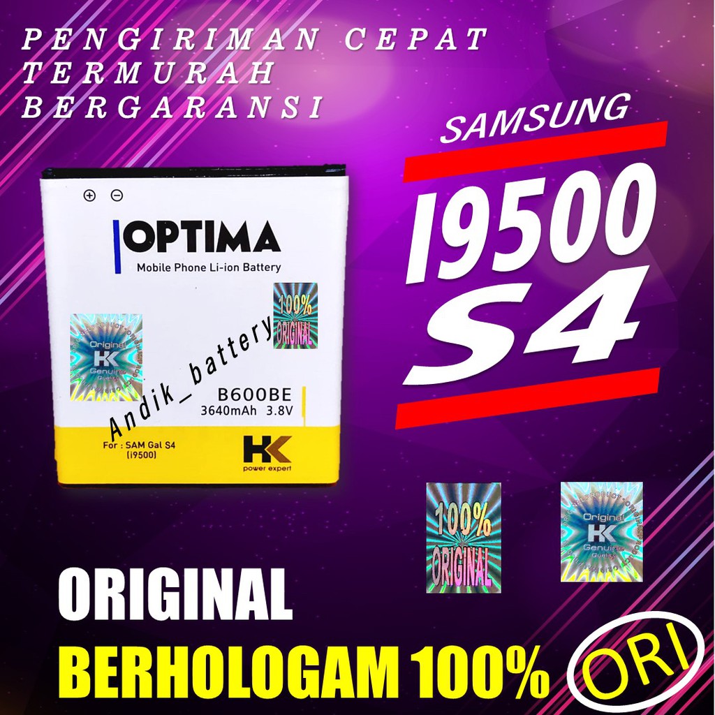 HK I9500 BATERAI SAMSUNG S4 I9500 DOBEL POWER HK