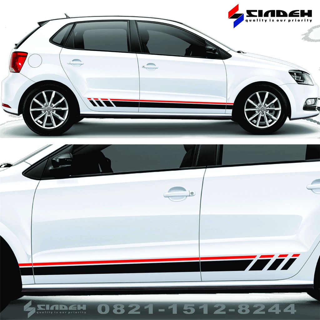 CUTTING STICKER MOBIL VW VOLKSWAGEN POLO STIKER MOBIL STRIPING KEREN BERKUALITAS terbaru