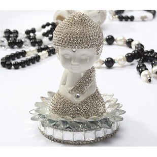 Pajangan Buddha Chibi Full Blink Blink Crystal Super Premium Limited Stok