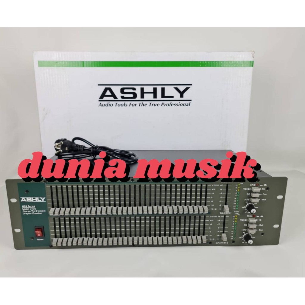 equalizer ashly gqx3102 ashly3102 3102 (2x31 channel) grade a original garansi 1tahun