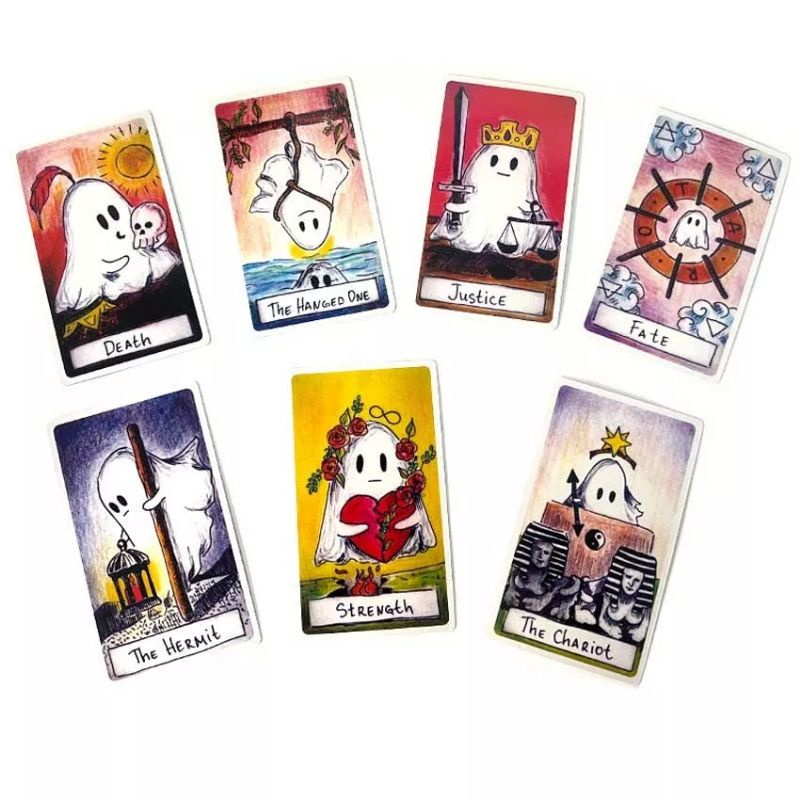 Cute Ghost Tarot 12x7cm include guide paper