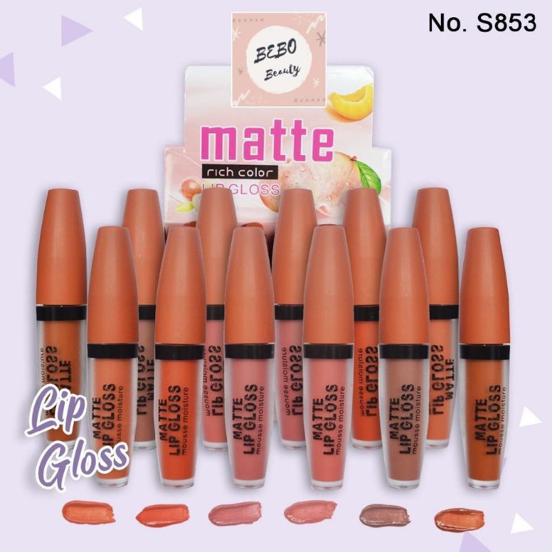 READY RICH COLOR PEACH / Sasimi Matte Lipgloss Rich ColorHarga per pic