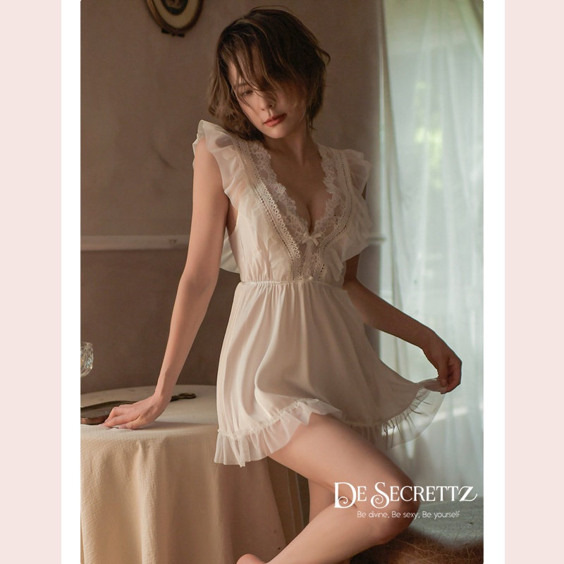 DeSecrettz LENNOX Baju Tidur Wanita Dewasa Sexy Includes Lingerie Sexy, Baju Haram Sexy, Baju Tidur Sexy, Baju Dinas Malam Hari, Bahan Silk Satin Adem Di Kulit