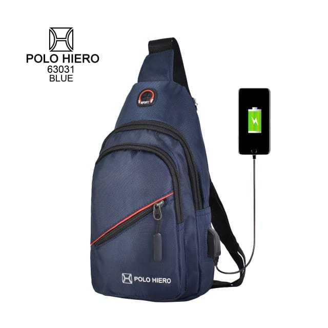 { FF } Tas Selempang Weist Bag  Pria Original Polo Heiro 63031 New Arrival Bagus