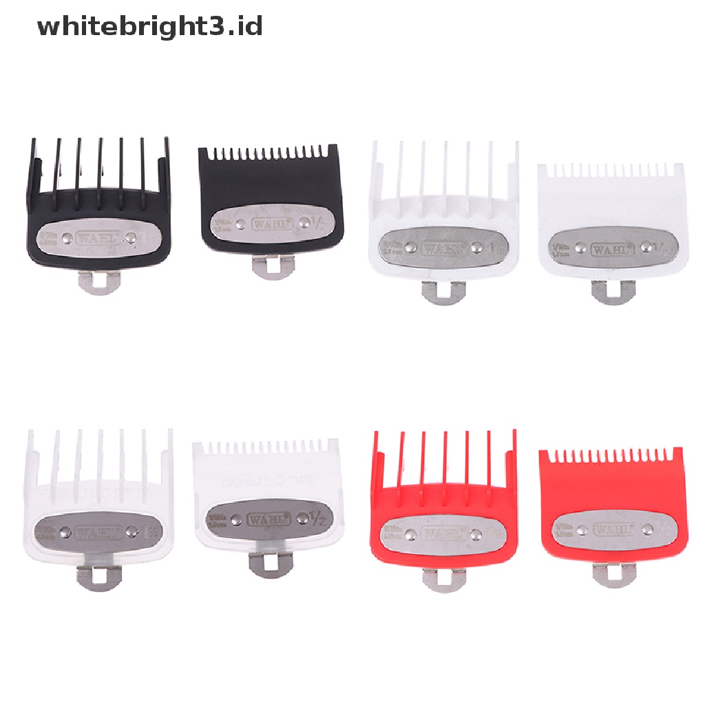 (whitebright3.id) Set Sisir Panduan Ukuran 1.5mm + 4.5mm + Holder Metal Untuk Clipper