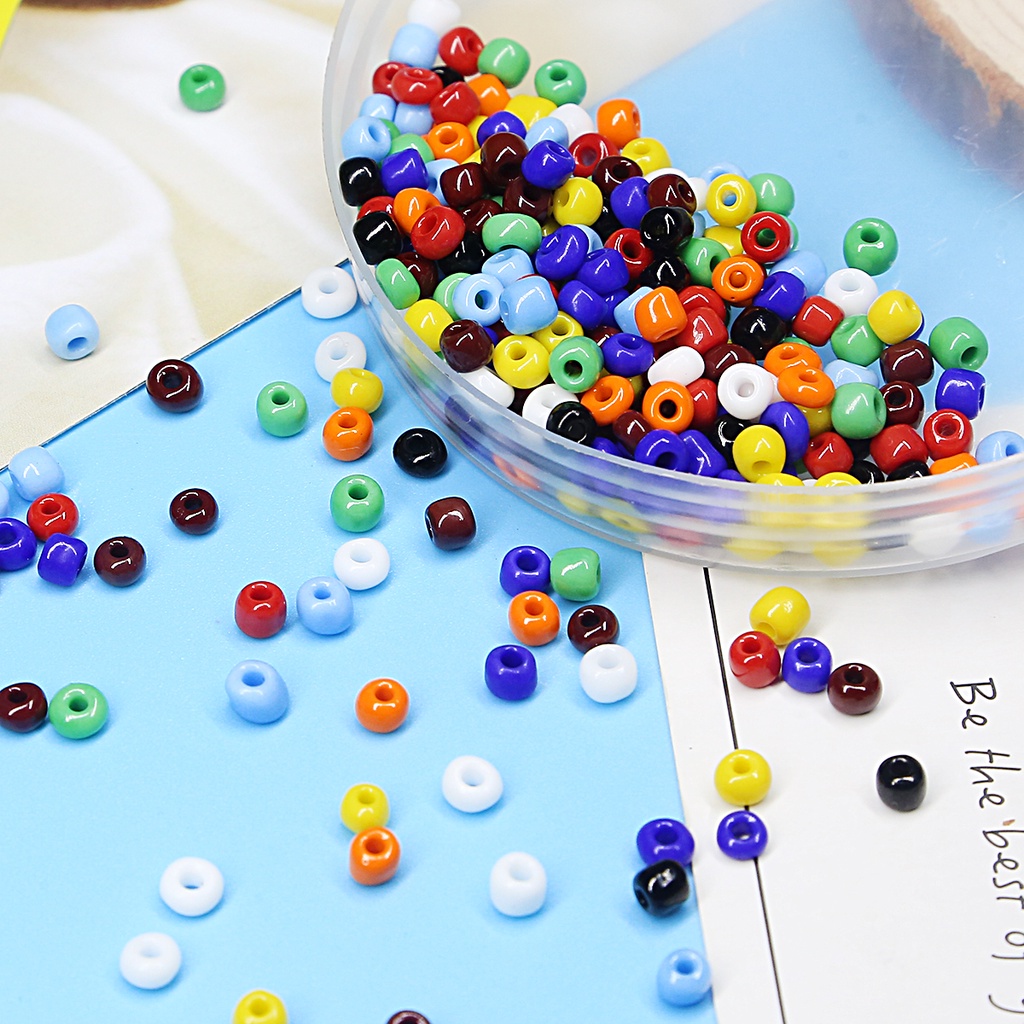 300 pcs 4mm Czech Glass Bead Warna Solid Spacer Beads Beads Membuat Perhiasan Untuk Aksesoris Pembuatan Perhiasan Liontin DIY