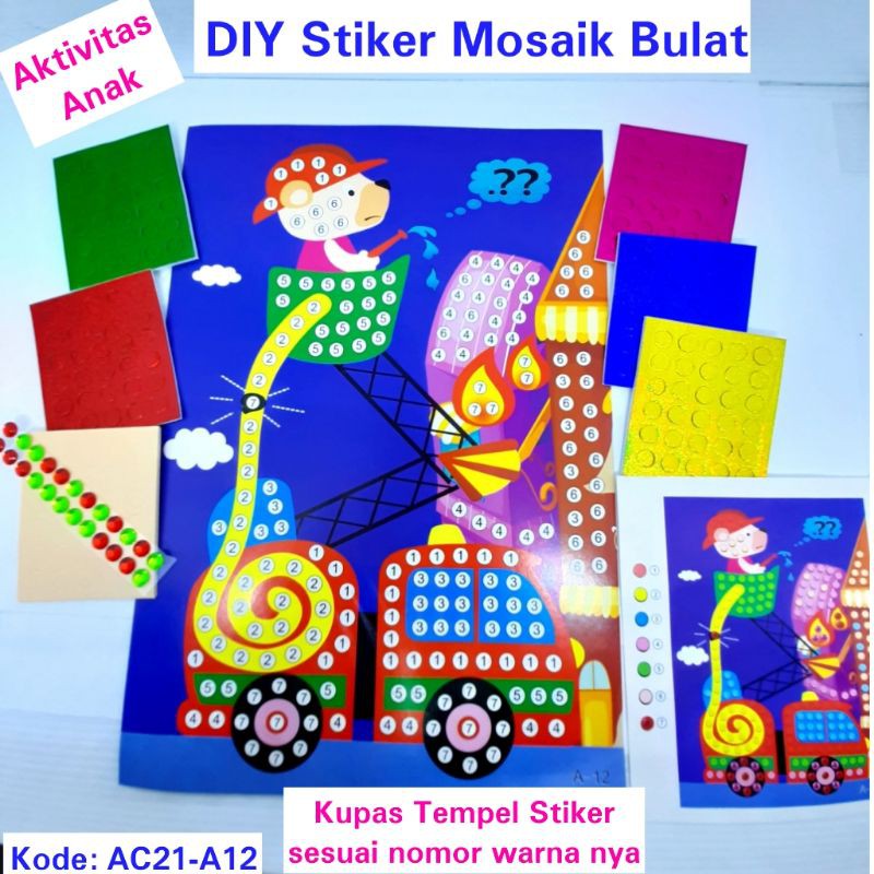 

DIY Stiker Mosaik Bulat