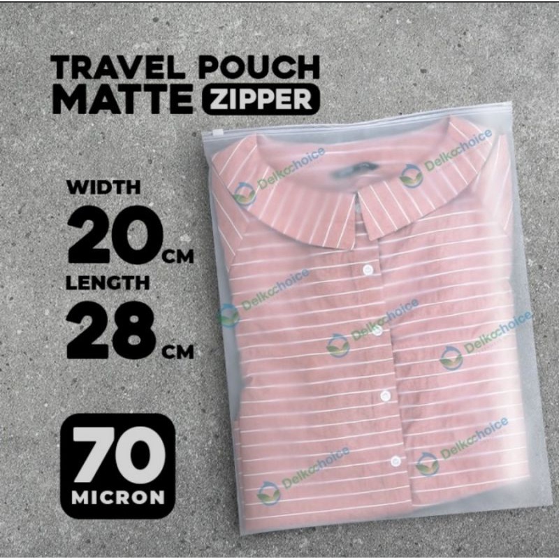 Image of Travel Pouch Organizer Serbaguna Ziplock Matte 20x28 #0