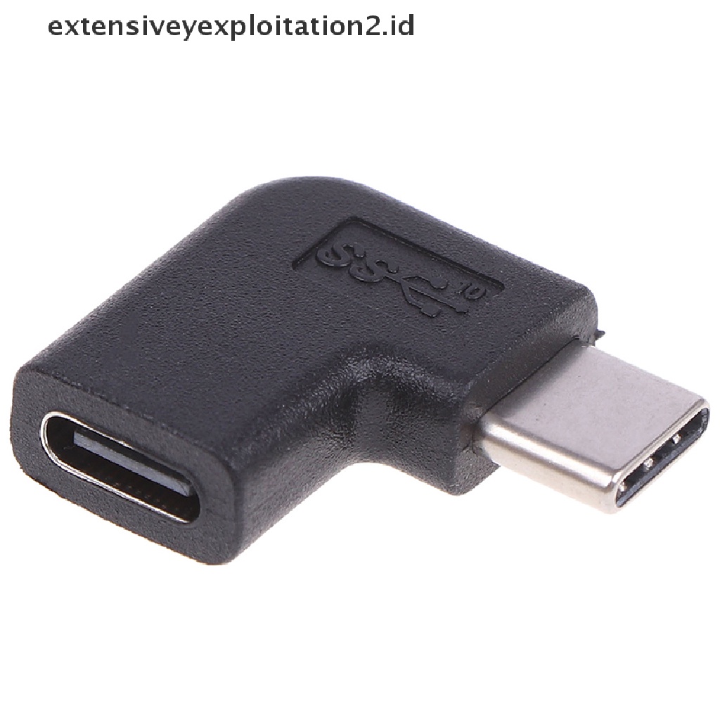 Id Adaptor Konverter USB 3.1 Tipe C Male Ke Female Sudut Kanan 90 Derajat