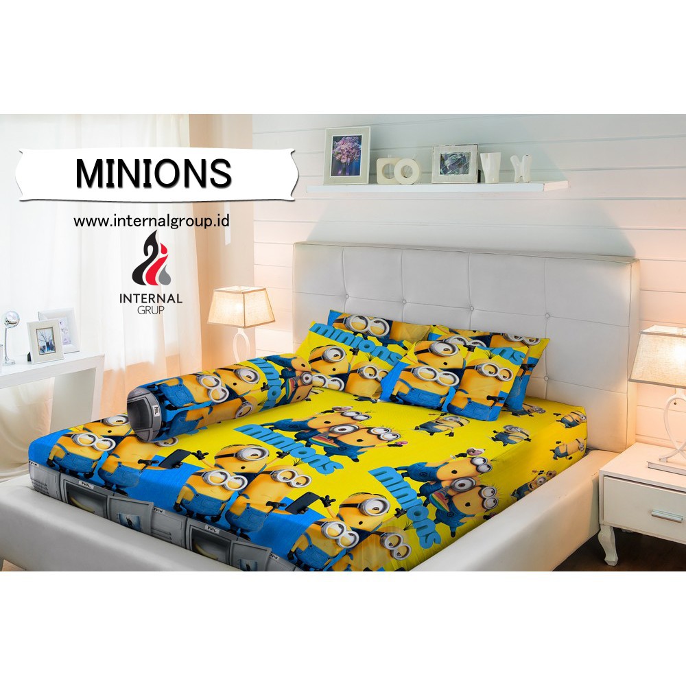 WW Sprei Lady Rose 160 MINION 160x200 Queen Size No 2 Internal Group Ladyrose minions