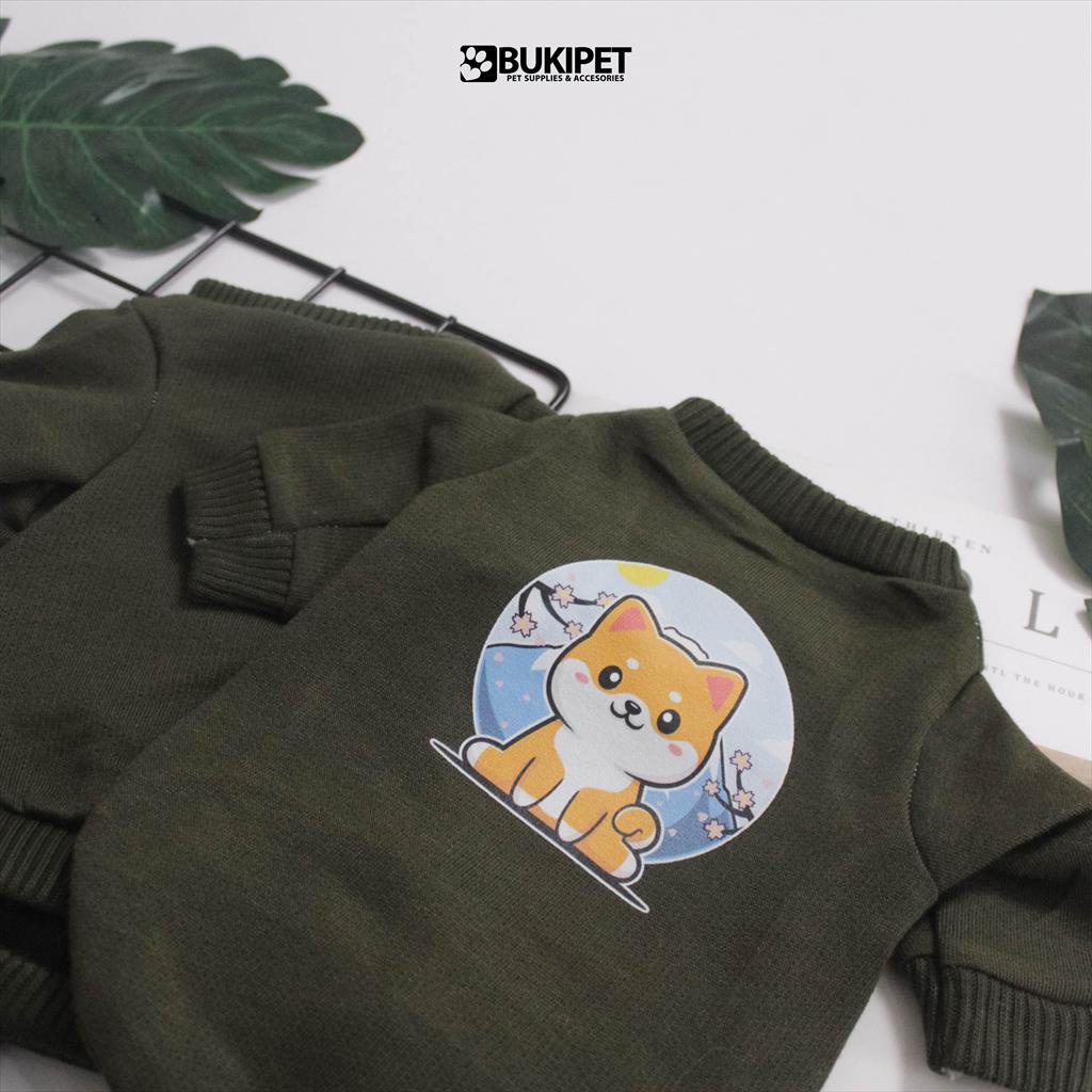 baju kucing anjing kelinci monyet lucu murah aksesoris hewan kecil - DAILY BASIC CREWNECK SHIN SHIBA