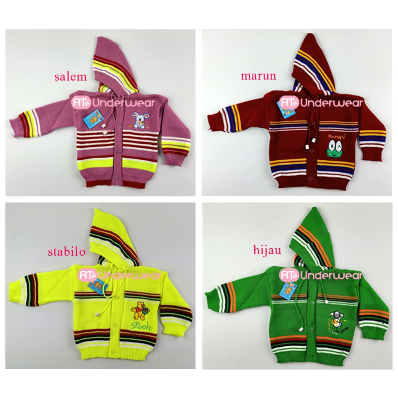 AT252-Nadila Jaket Bayi Rajut/Jaket bayi Memakai Kerepus-4