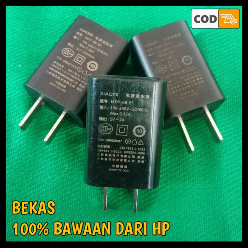 Adaptor Charger xiaomi xiomi 2amper original 100% bawaan hp