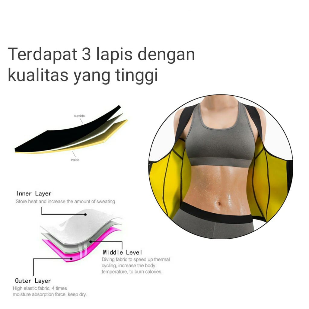 Hot Shapers Cami Waist Chincer Korset Rompi Pengait Pelangsing Perut