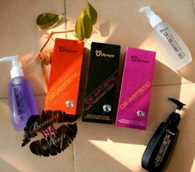 [BPOM] Venon Hair Treatment Coat //Venon merah //Venon hitam //Venon ungu 160 ml-1