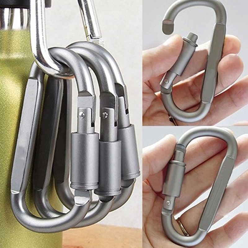 1pc Carabiner Bahan Aluminum Alloy Untuk Hiking / Travel / Camping / Survival