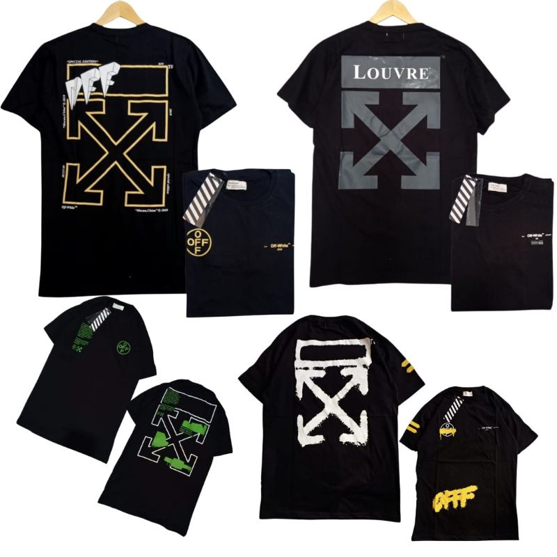 ( COD )  KAOS OFF WHITE - FULL TAG / KAOS DISTRO / OFF WHITE kaos tshirt off white premium