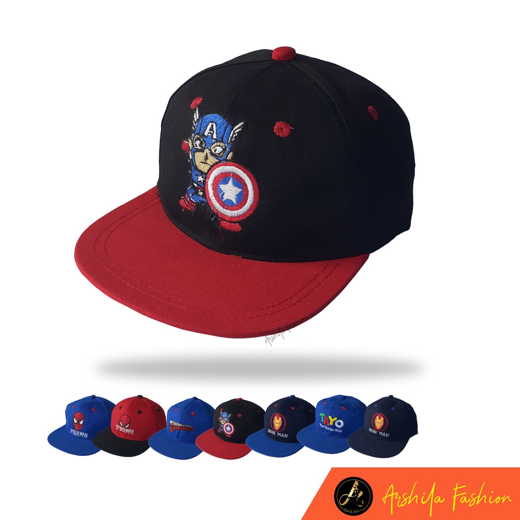 Snapback Anak Karakter Jagoan / Snapback anak usia 4 - 12 tahun / Arshila_fashion
