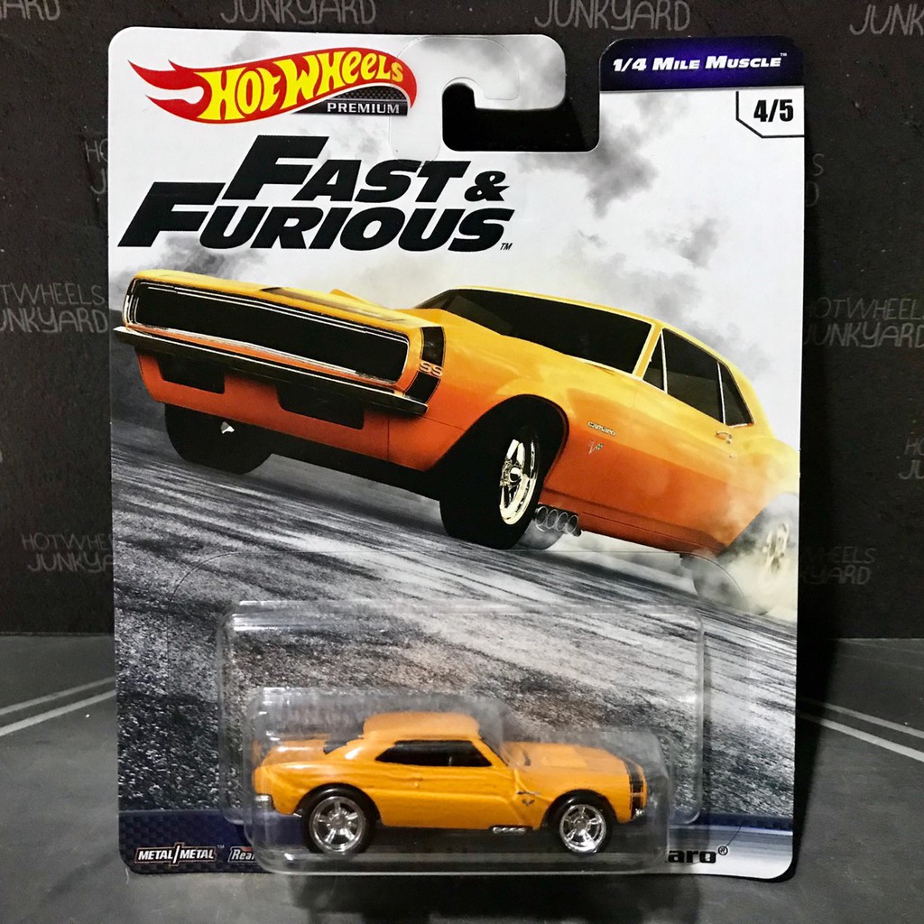 Hot Wheels Fast Furious 67 Chevrolet Camaro Ban Karet OPEN HOOD