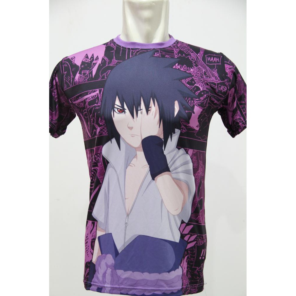 KAOS FULL PRINT ANAK DEWASA ANIME NARUTO SASUKE UCHIHA