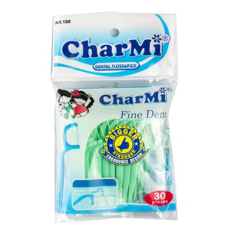 TUSUK GIGI BENANG PLASTIK DENTAL FLOSS TOOTHPICK TUSUK GIGI PLASTIK CHARMI ISI 30 PCS