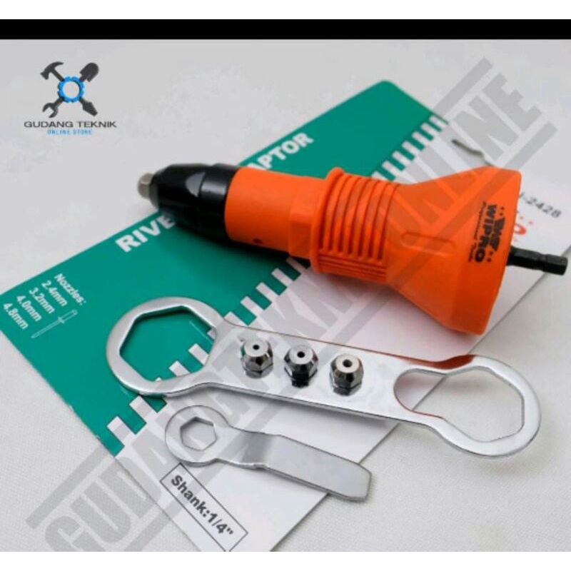 Adaptor Tang Rivet Adapter Paku Rivet WIPRO Untuk Mesin Bor Listrik || murah dan berkualitas