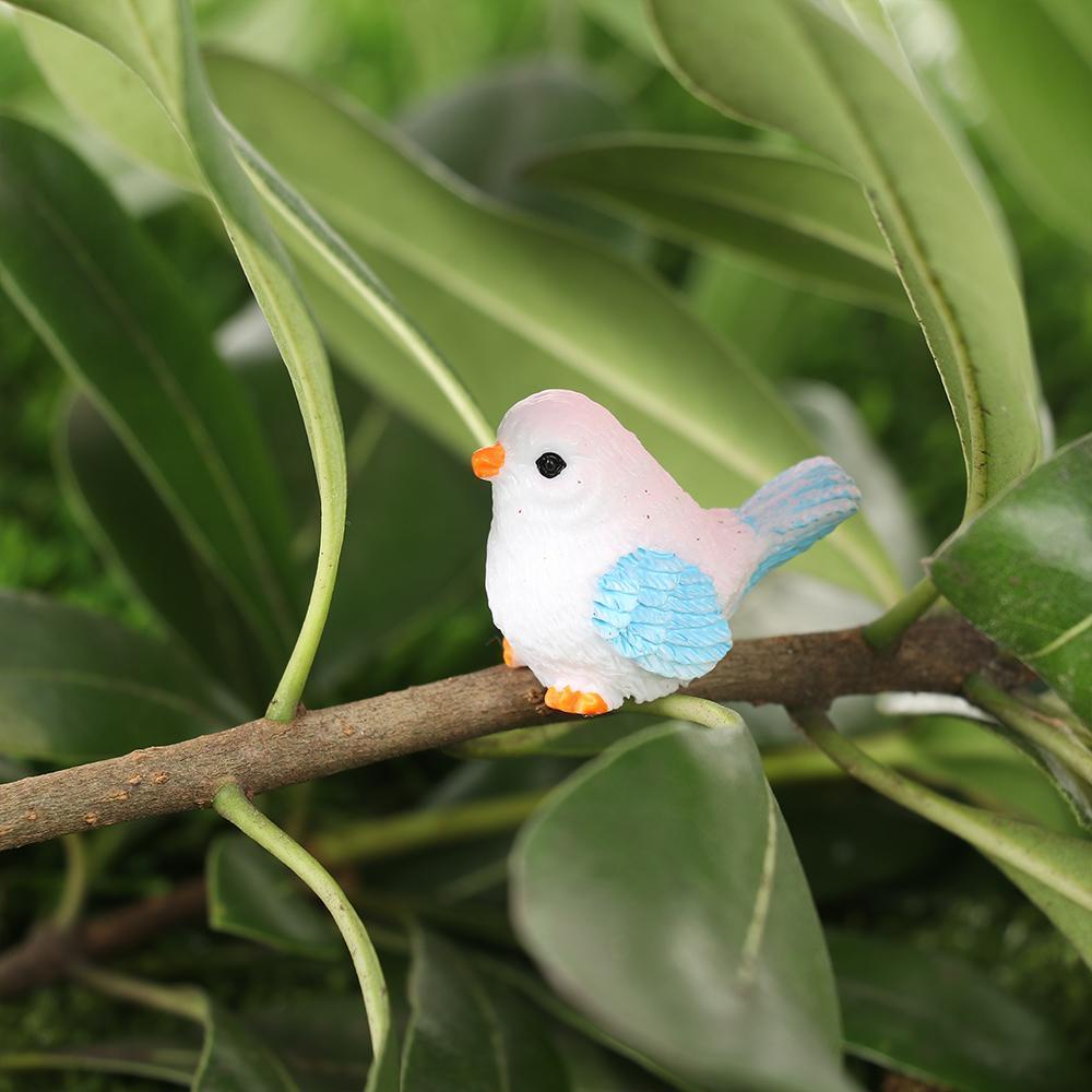 Populer Miniatur Patung Burung DIY Dekorasi Rumah Perlengkapan Taman Patung Mini Peri Kebun Mini Bird Micro Ornamen