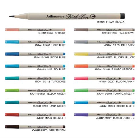 

kaligrafi-perlengkapan- artline supreme brush pen epfs-f part 2 - light blue -perlengkapan-