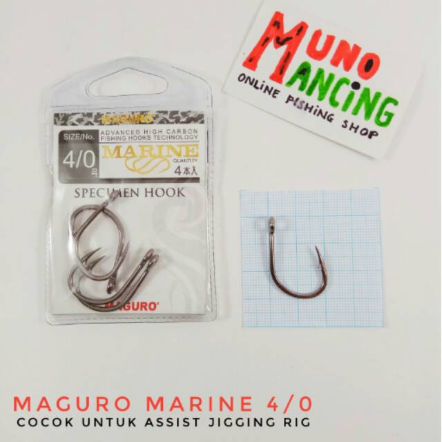 Mata Kail /Hook Maguro Marine 4/0 Untuk Assist Hook Jigging dan Dasaran