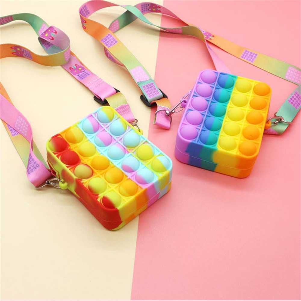 Mainan POP IT Tas mini Push Button Pop Silicone Bag Children Toy ZNM50