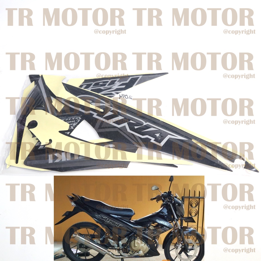 Stiker Motor Satria F 150 Facelift 2014 Sticker Striping Lis Full Set Motor