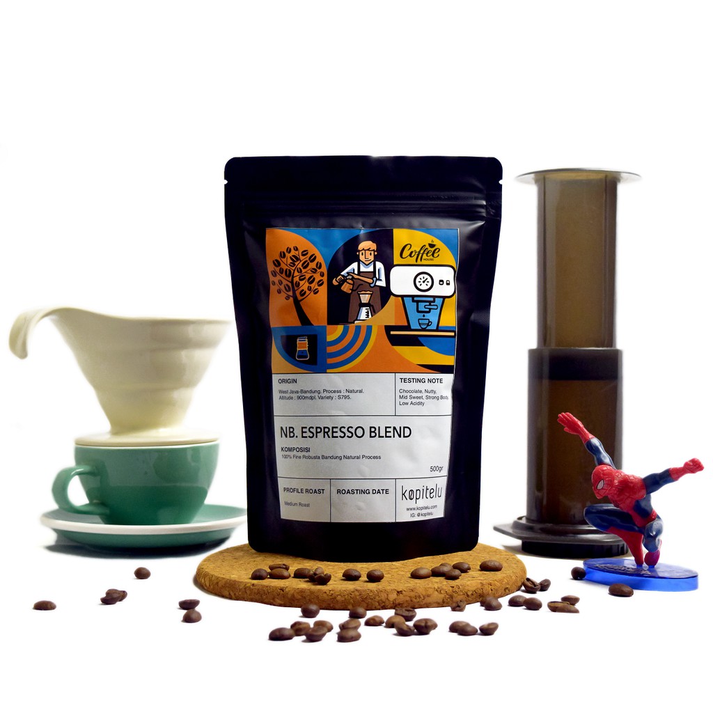 

Kopitelu NB - Espresso Blend (100% Fine Robusta Bandung Natural) 500 Gram