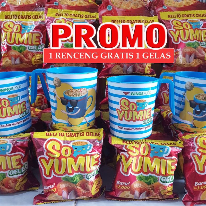 so yummie beli 1 renteng bonus gelas cantik