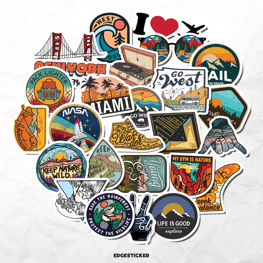 

26pcs GETAWAY Aesthetic Sticker HP Sticker Laptop