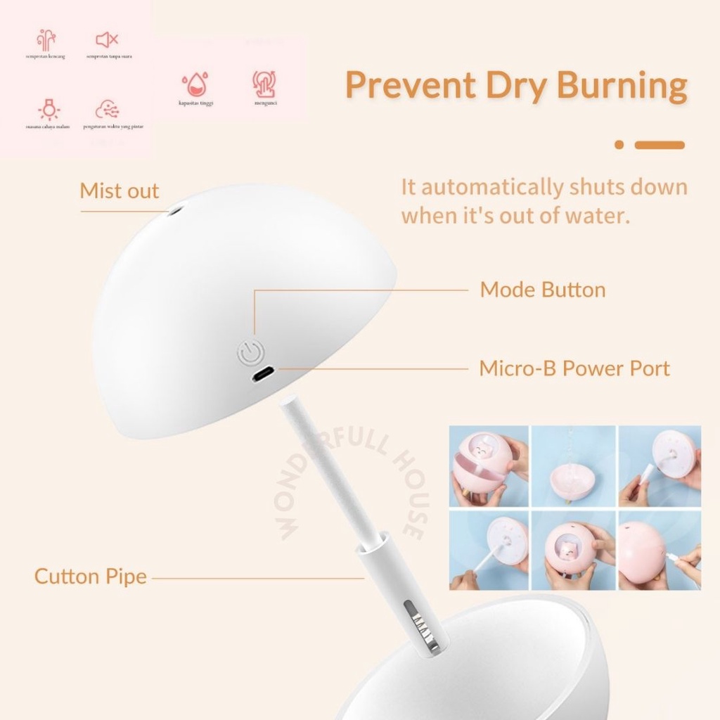 Humidifier Diffuser Pelembab Ruangan Beruang Ultrasonic Aromatheraphy